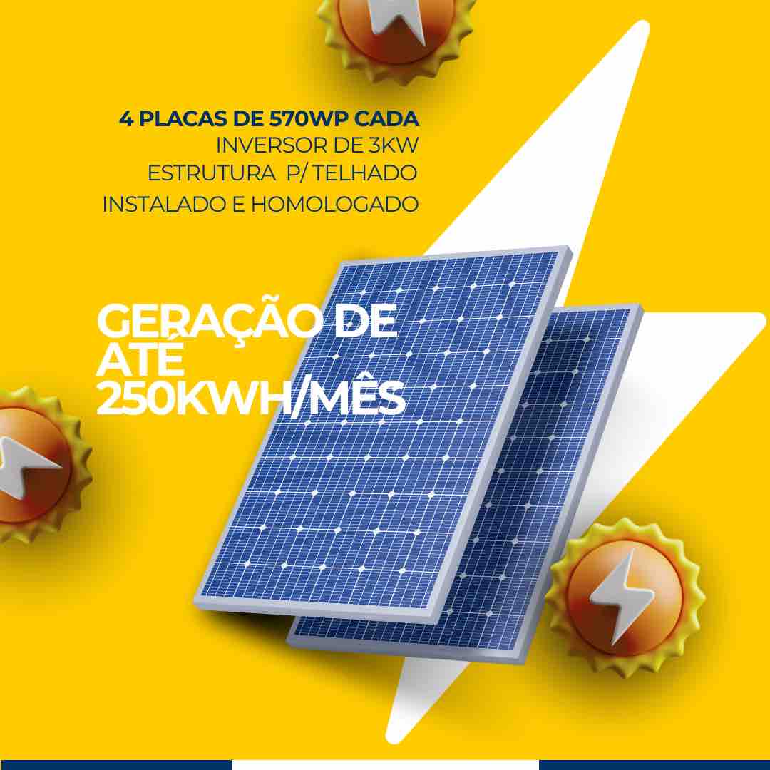 Kit Energia - Consumo Médio De Até 250kwh/mês