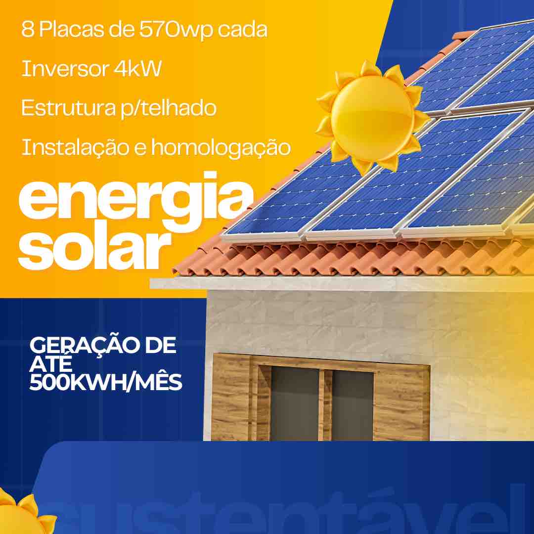 Kit Energia - Consumo Médio De Até 500kwh/mês