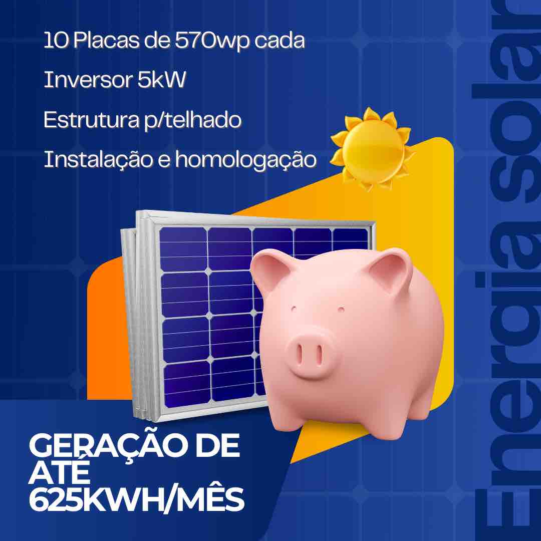 Kit Energia - Consumo Médio De Até 625kwh/mês