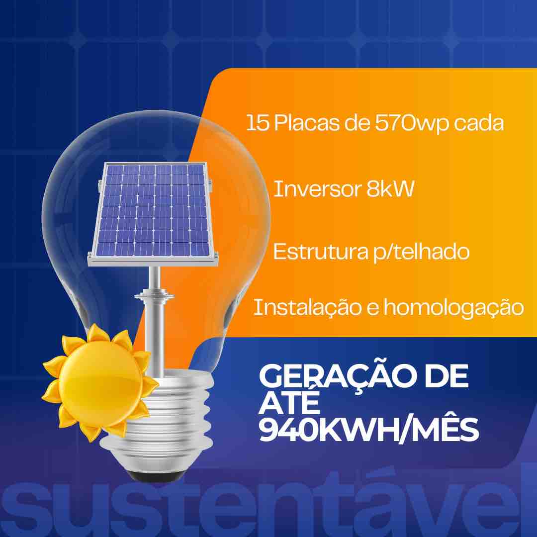 Kit Energia - Consumo Médio De Até 940kwh/mês