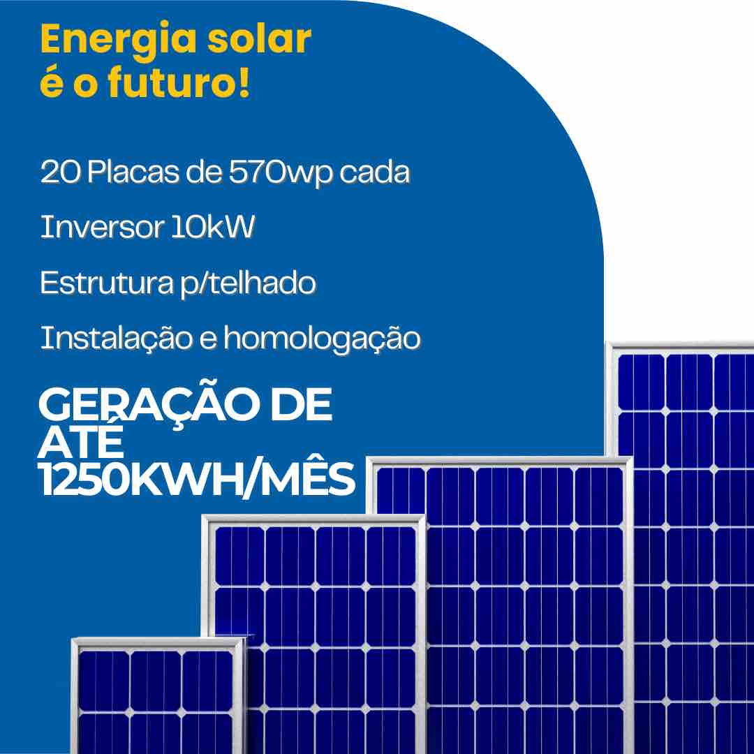 Kit Energia - Consumo Médio De Até 1250kwh/mês