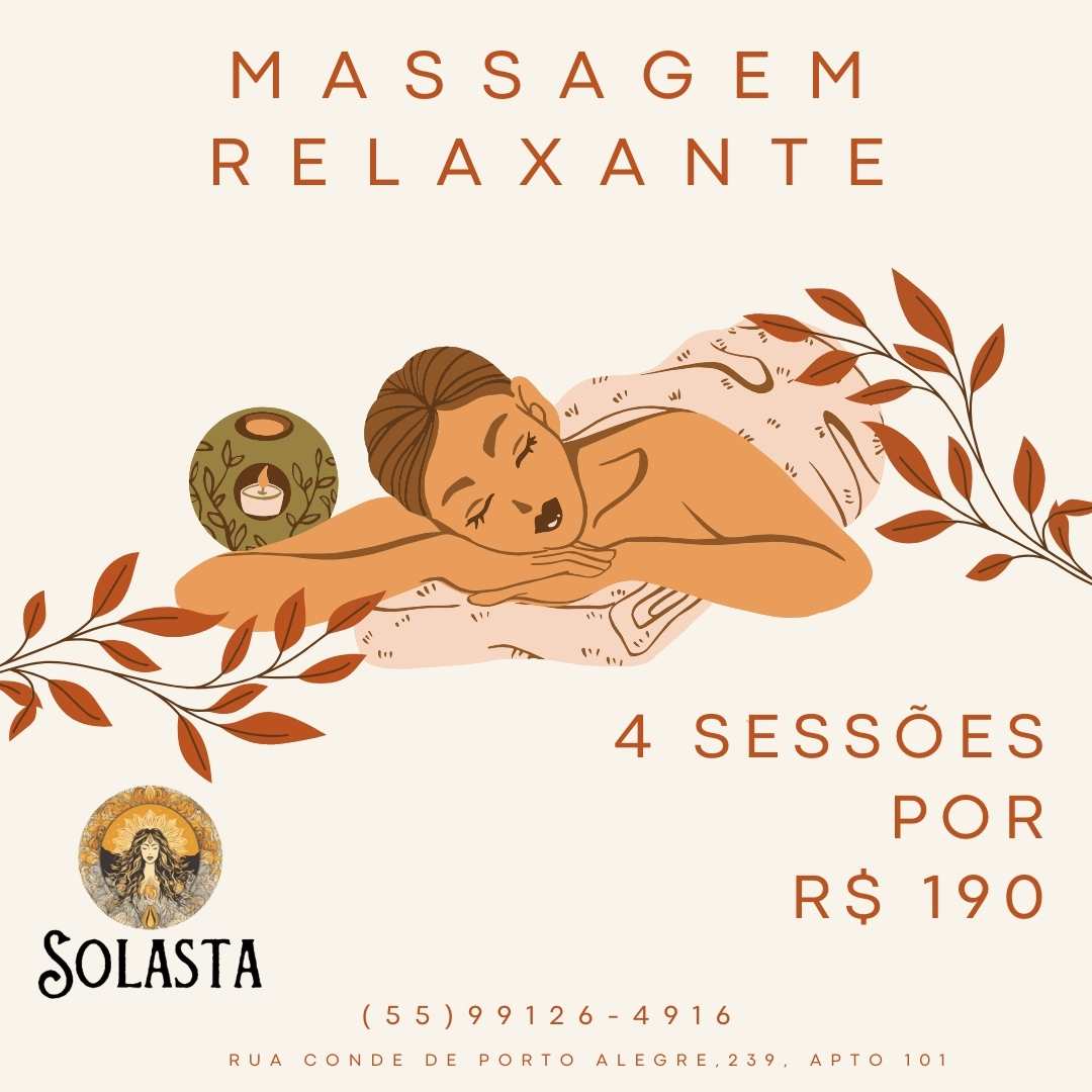 4 Sessões De Massagem Relaxante